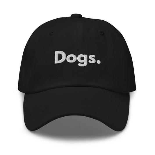 Black cap with 'Dogs.' text – Boozie Adams