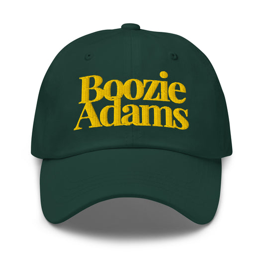 Green cap with yellow text 'Boozie Adams' – Boozie Adams
