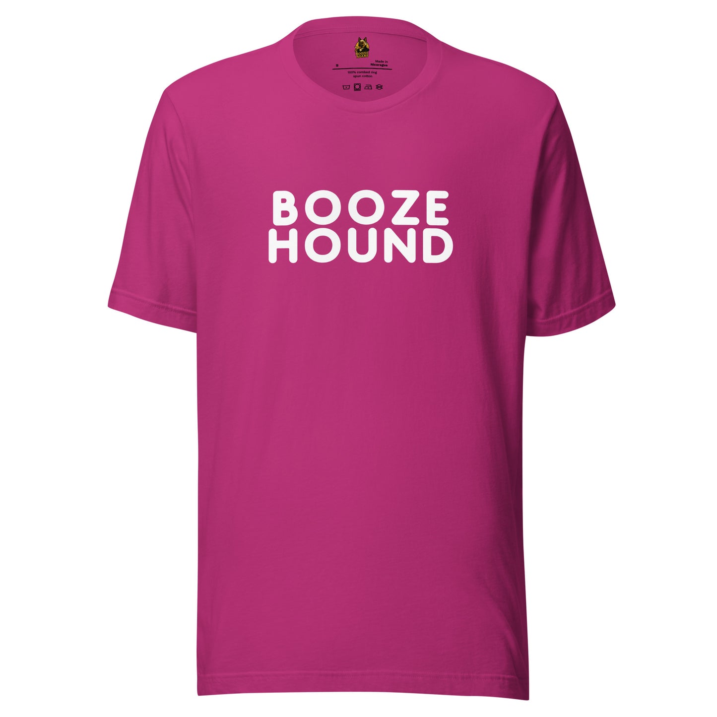 Berry unisex t-shirt with 'BOOZE HOUND' text – Boozie Adams
