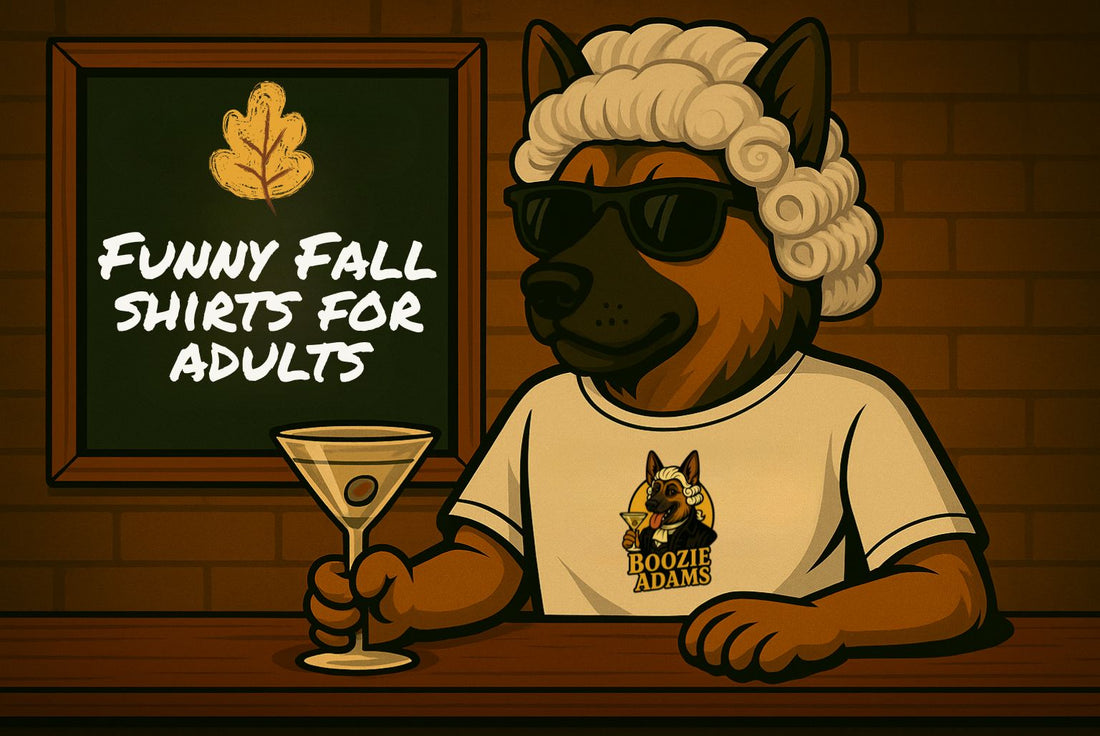 Funny fall graphic shirts for adults from Boozie Adams