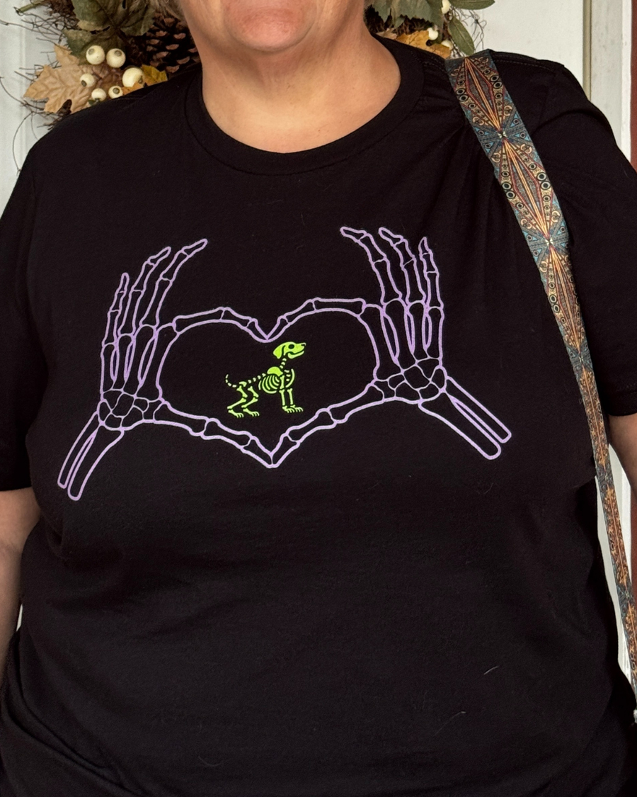 Customer wearing Boozie Adams Bone To Be Loved Tee