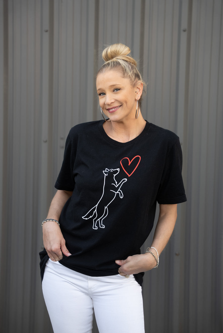 Customer wearing Boozie Adams Featured Rescue Tee