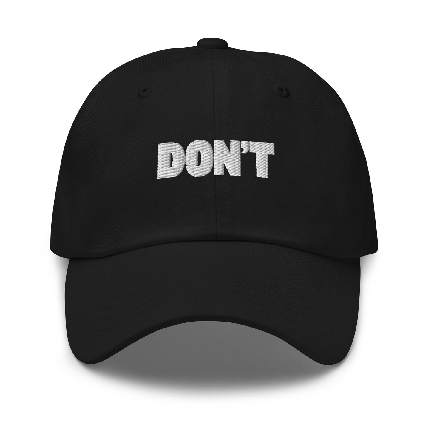 Black cap with 'DON'T' text – Boozie Adams