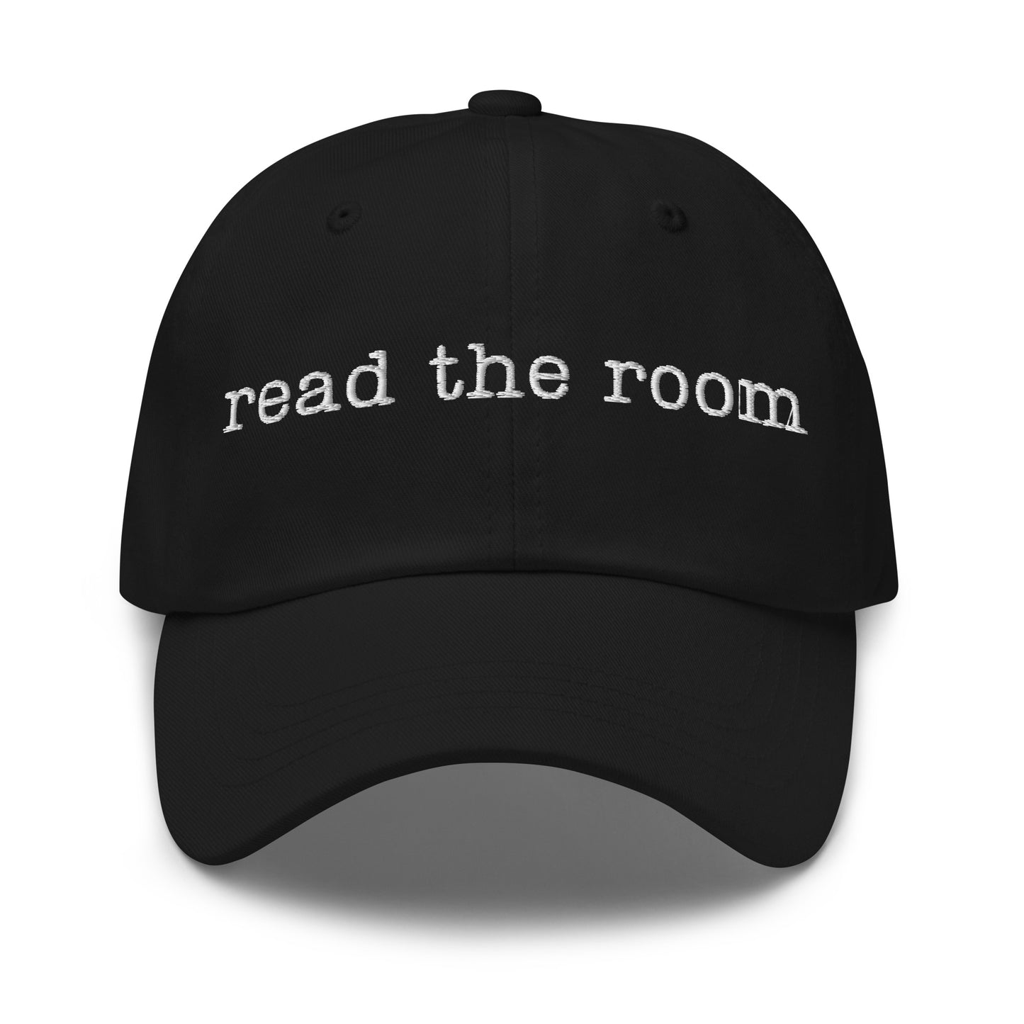 Black cap with 'read the room' text – Boozie Adams