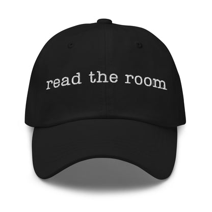 Black cap with 'read the room' text – Boozie Adams