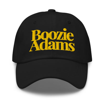 Black cap with yellow text 'Boozie Adams' – Boozie Adams