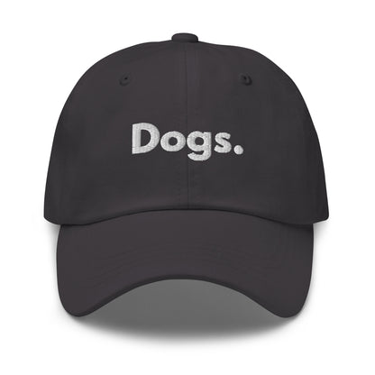 Dark grey cap with 'Dogs.' text – Boozie Adams