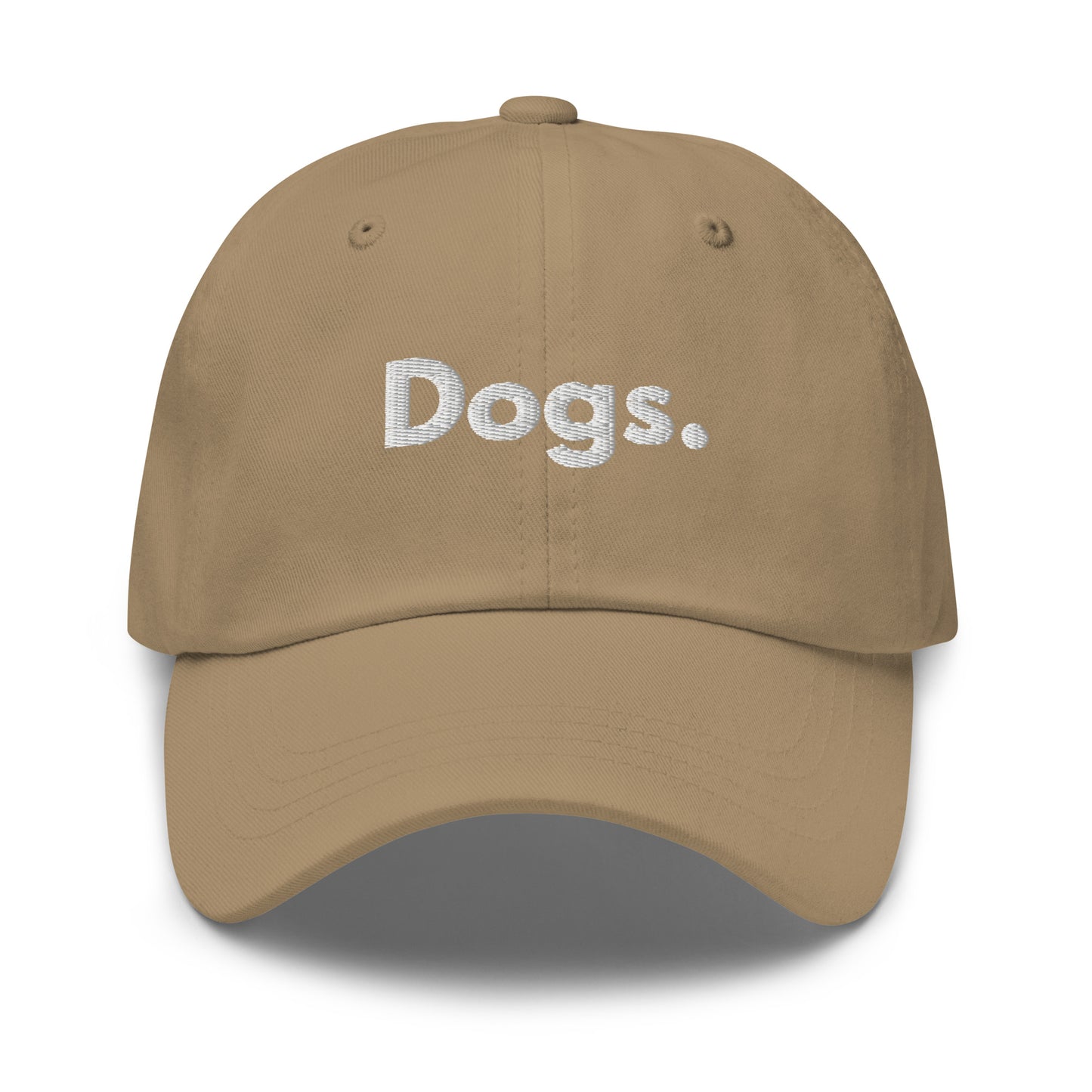 Khaki cap with 'Dogs.' text – Boozie Adams