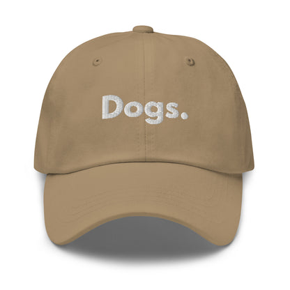 Khaki cap with 'Dogs.' text – Boozie Adams