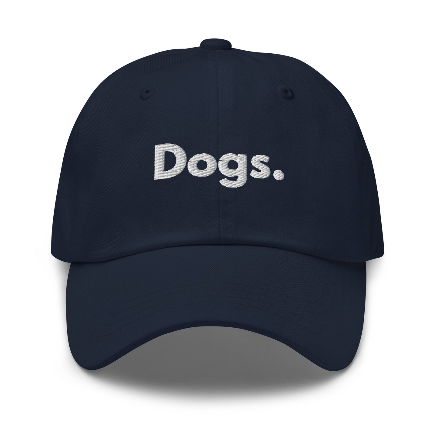 Navy cap with 'Dogs.' text – Boozie Adams