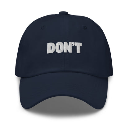 Navy cap with 'DON'T' text – Boozie Adams