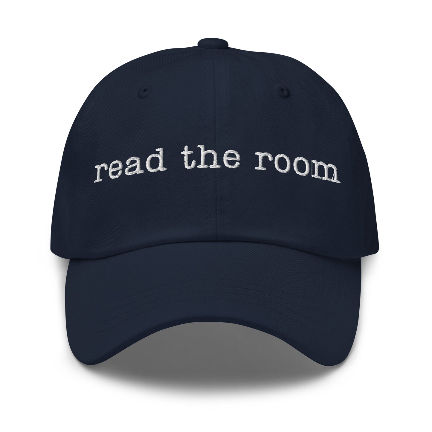 Navy cap with 'read the room' text – Boozie Adams
