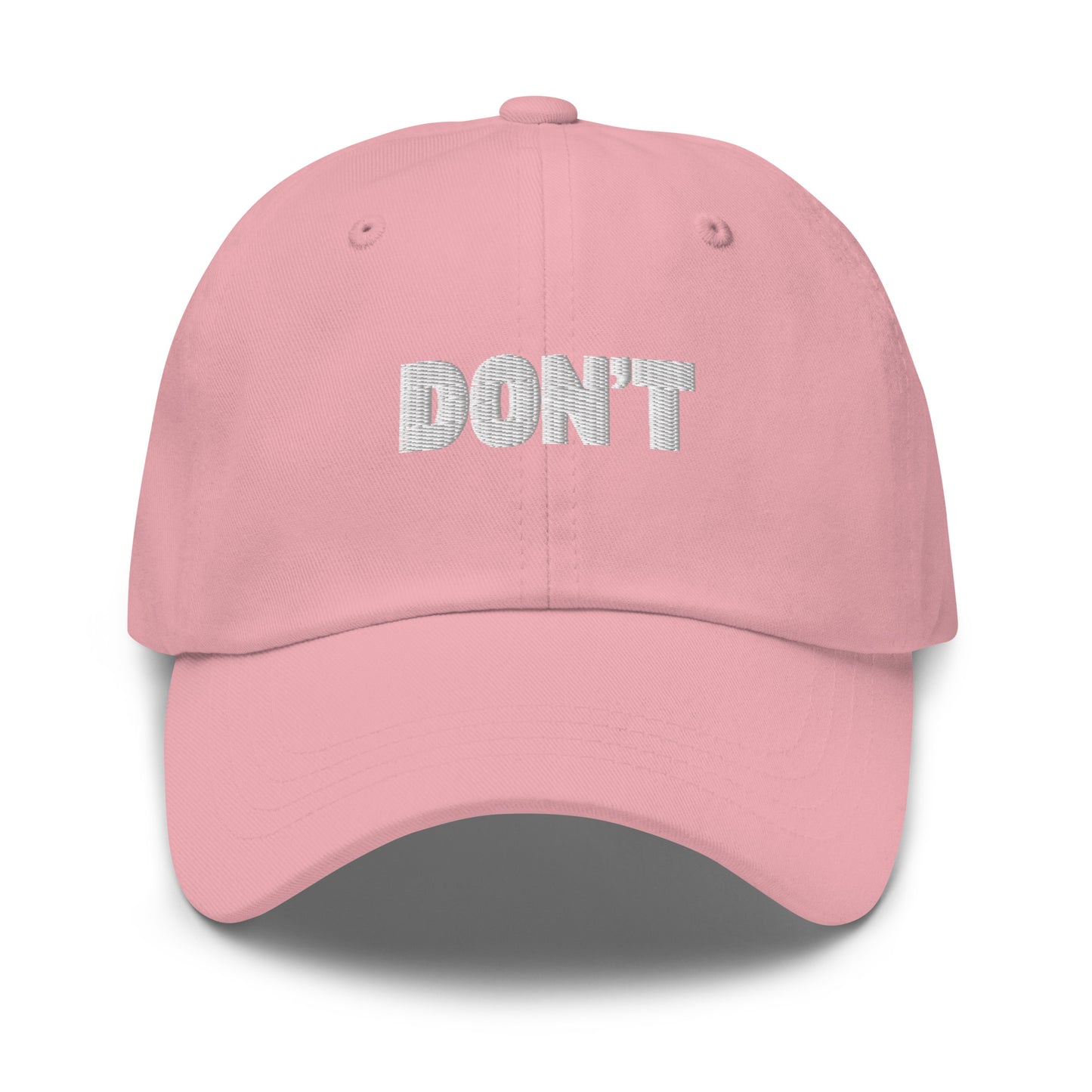 Pink cap with 'DON'T' text – Boozie Adams