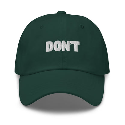 Green cap with 'DON'T' text – Boozie Adams