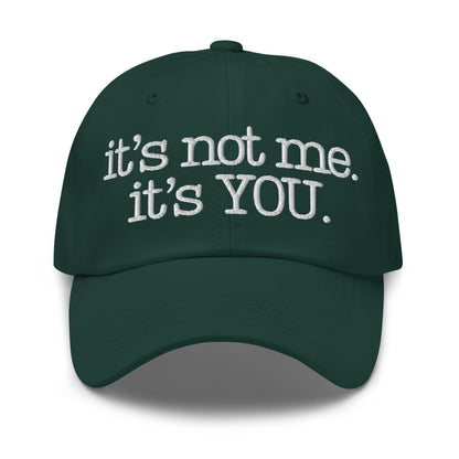 Green cap with 'it's not me. it's YOU.' text – Boozie Adams