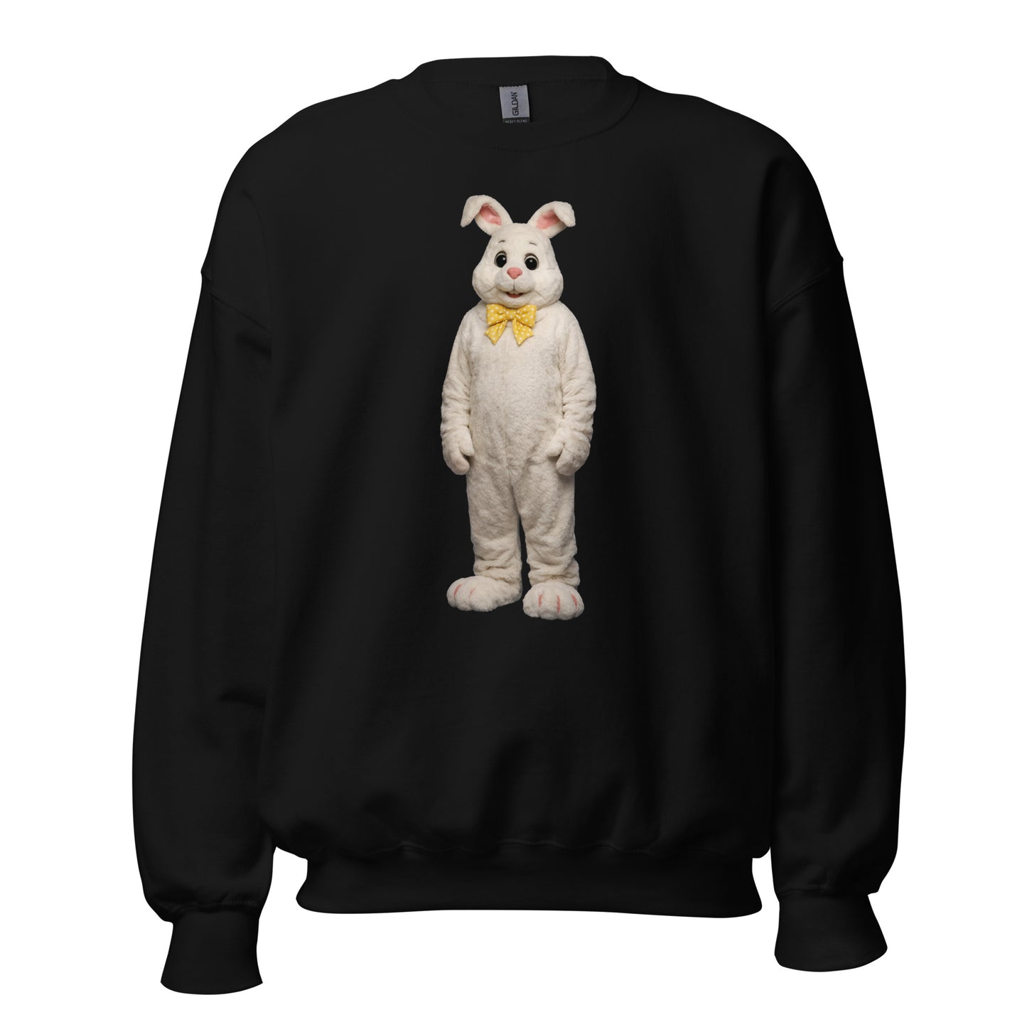Black unisex sweatshirt with a mall bunny standing – Boozie Adams