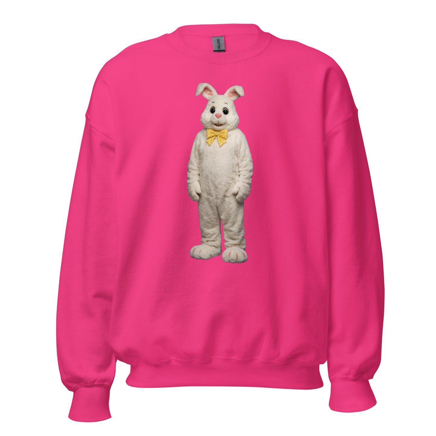 Hot Pink unisex sweatshirt with a mall bunny standing – Boozie Adams