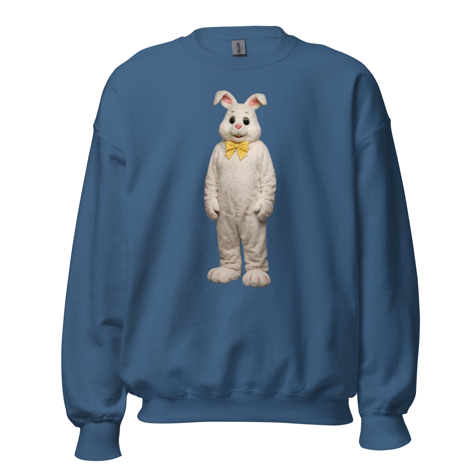 Indigo unisex sweatshirt with a mall bunny standing – Boozie Adams