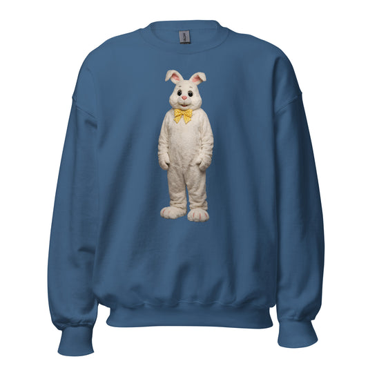 Indigo unisex sweatshirt with a mall bunny standing – Boozie Adams