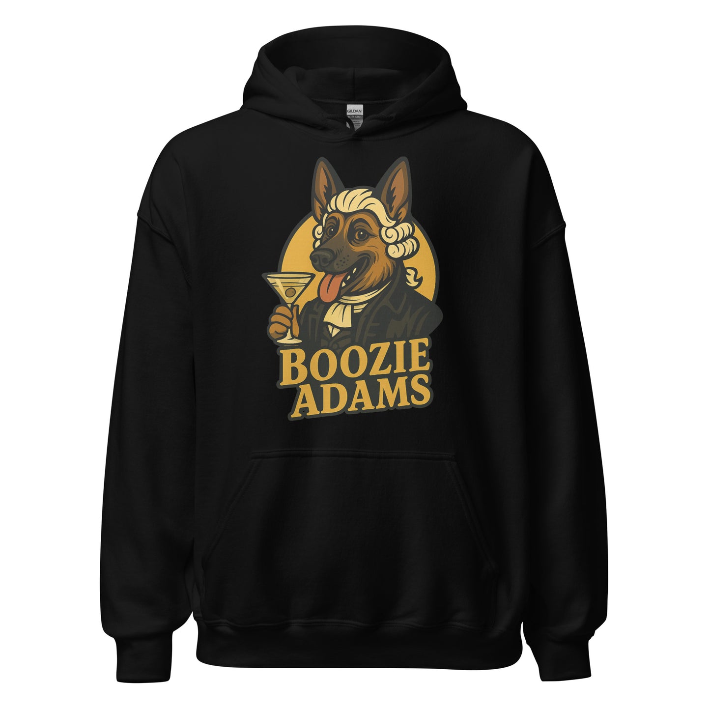 Black unisex hoodie with Boozie Adams Logo - Boozie Adams
