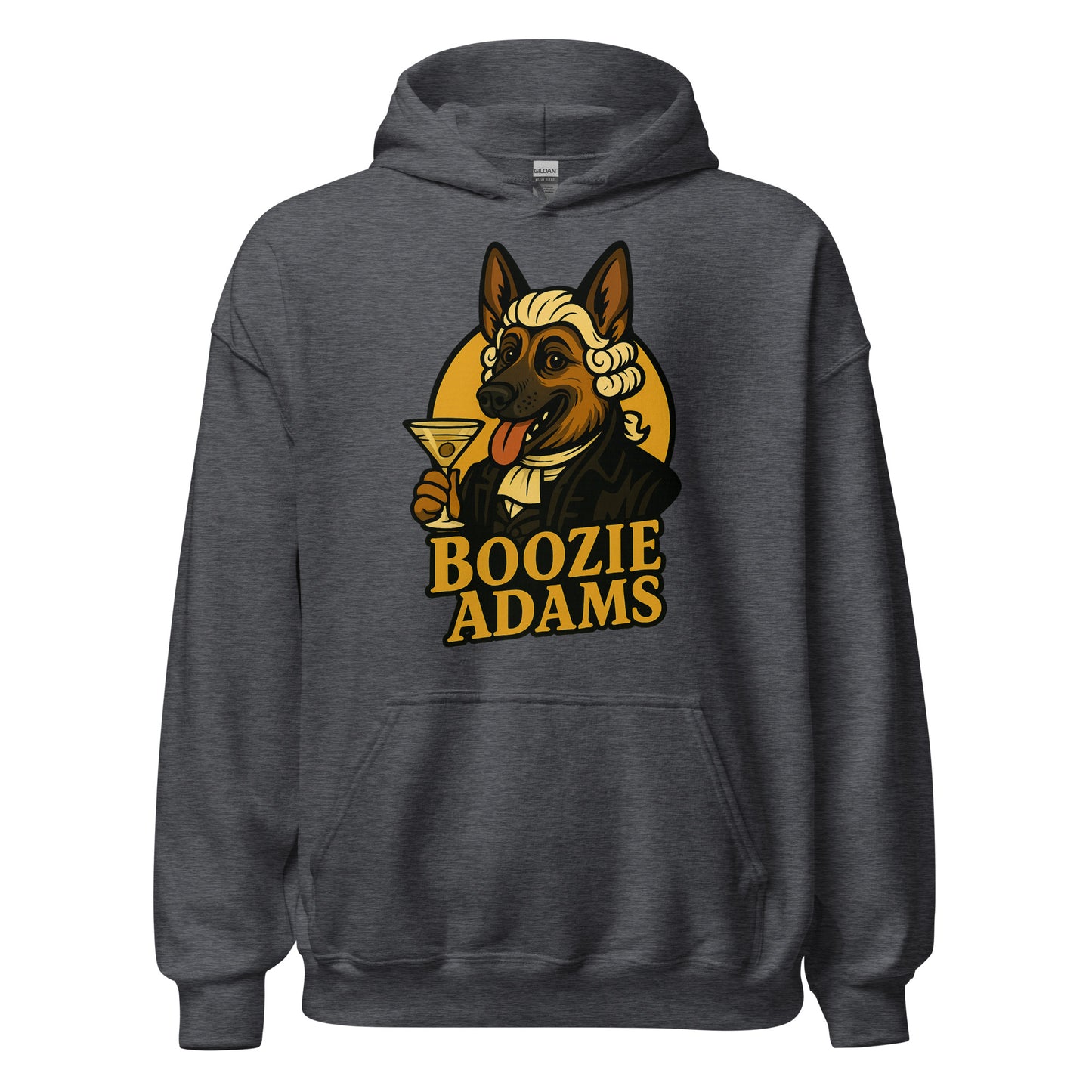 Dark Hether Grey unisex hoodie with Boozie Adams Logo - Boozie Adams