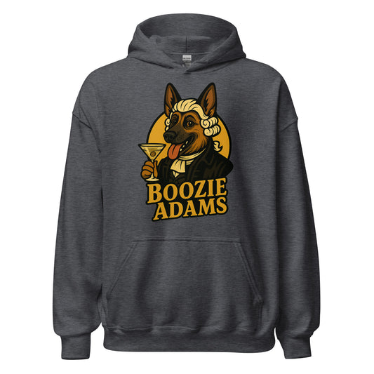 Dark Hether Grey unisex hoodie with Boozie Adams Logo - Boozie Adams