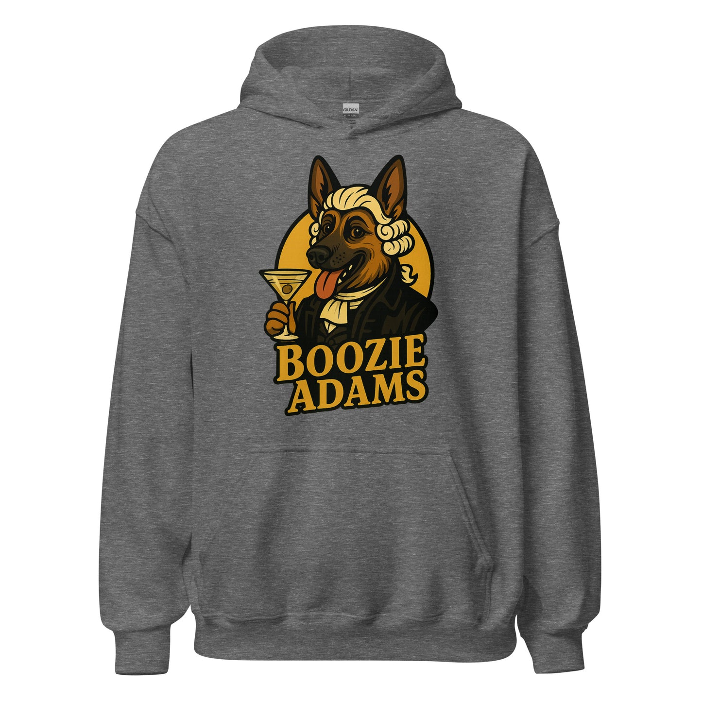 Graphite unisex hoodie with Boozie Adams Logo - Boozie Adams