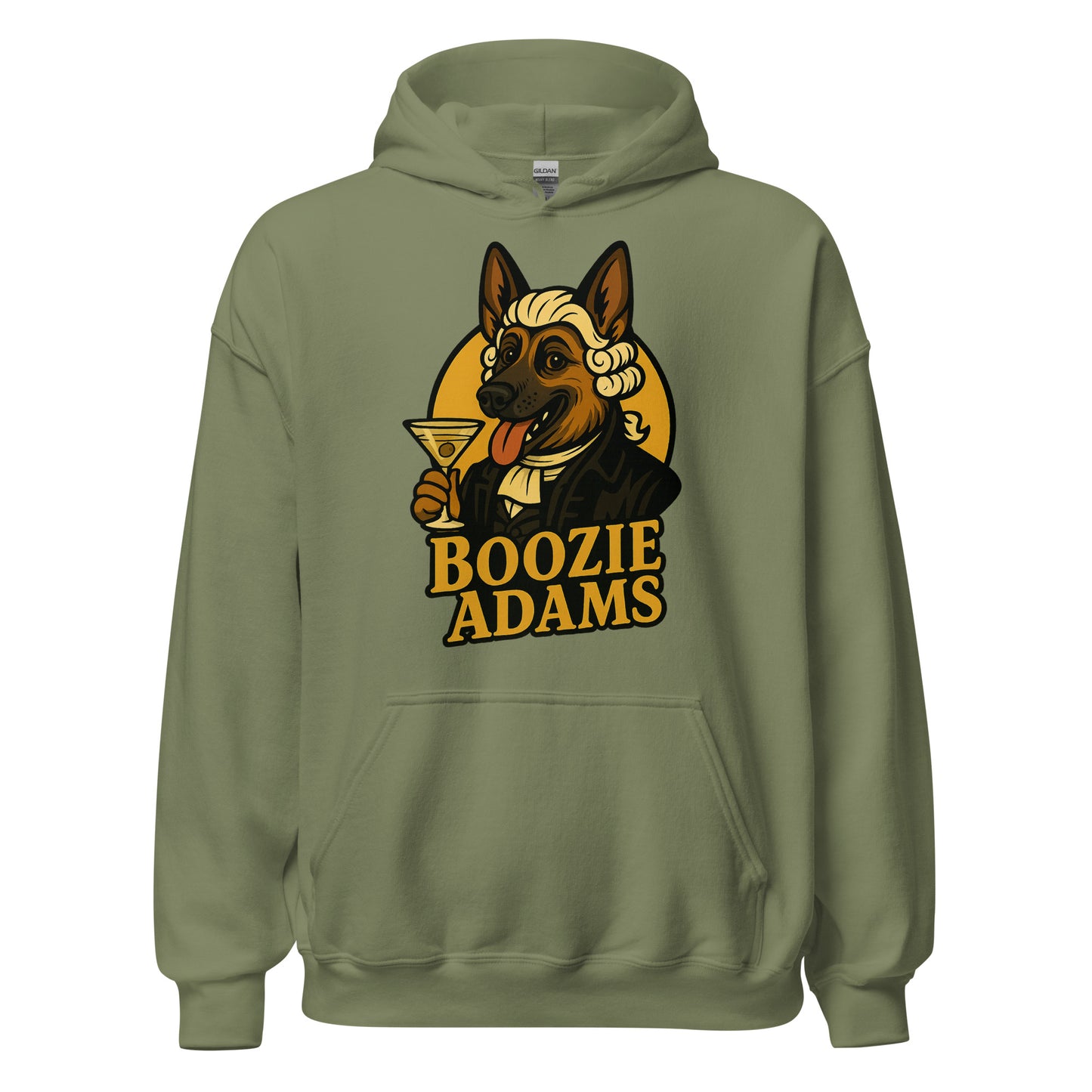 Green unisex hoodie with Boozie Adams Logo - Boozie Adams