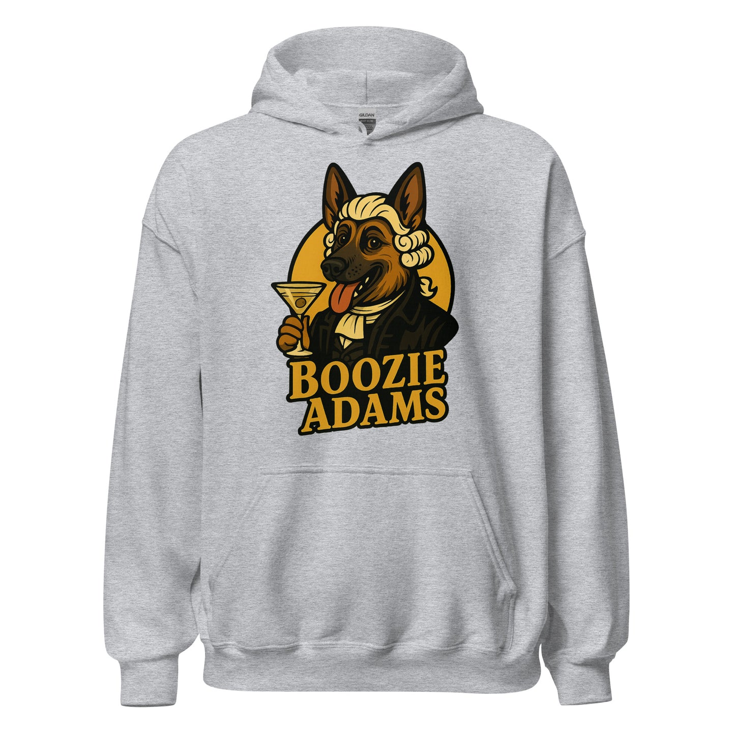 Sport grey unisex hoodie with Boozie Adams Logo - Boozie Adams