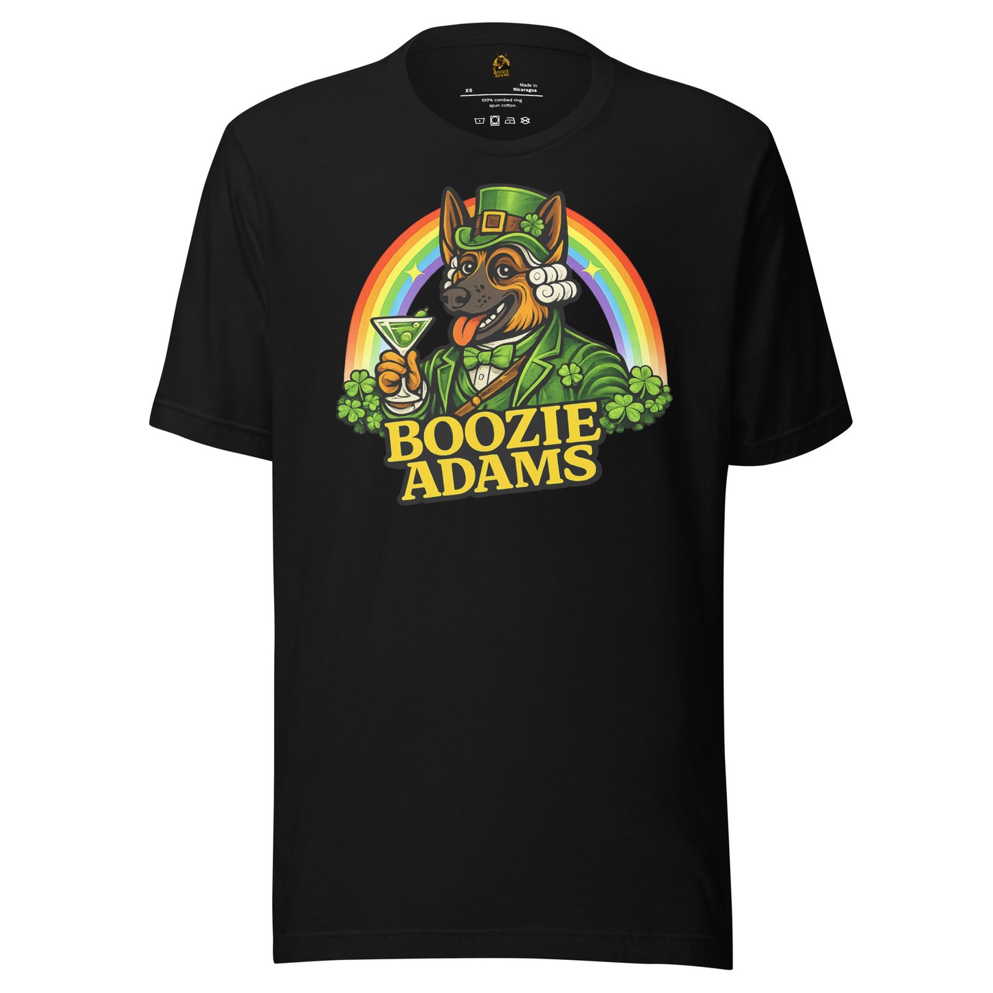 Black unisex t-shirt with 'Boozie Adams' logo – Boozie Adams