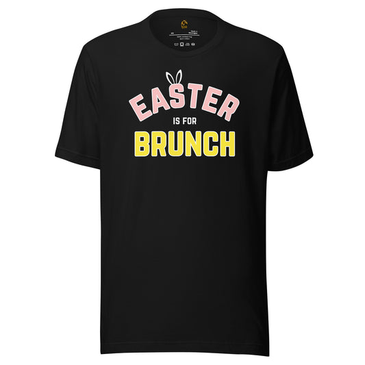 Black unisex t-shirt with 'Easter is for Brunch' – Boozie Adams