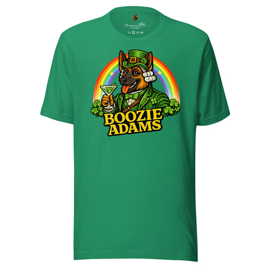 Green unisex t-shirt with 'Boozie Adams' logo – Boozie Adams
