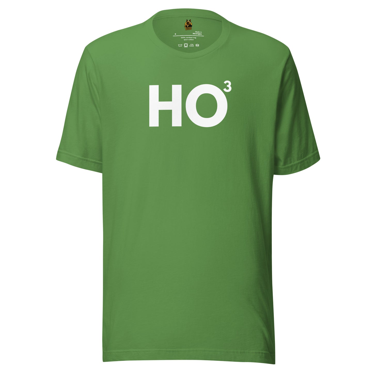 Kelly green unisex t-shirt with 'Ho³' printed in white – Boozie Adams